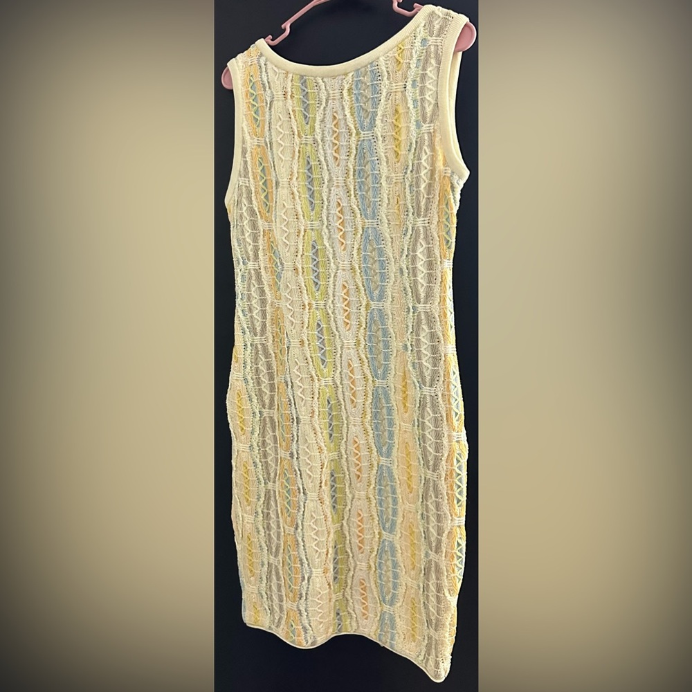 RARE COOGI SET Striped Knit Dress/Cardigan